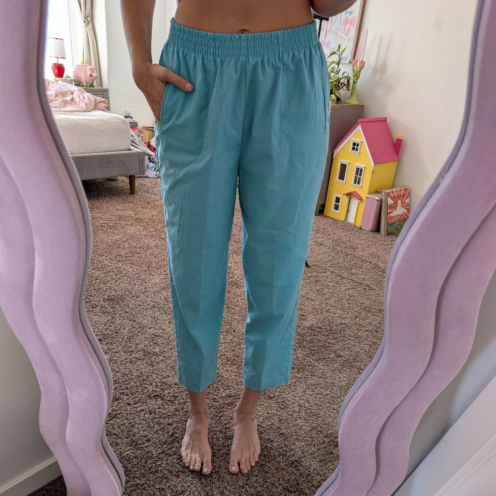 Women's Vintage Light Blue Straight Leg Pants Size 14